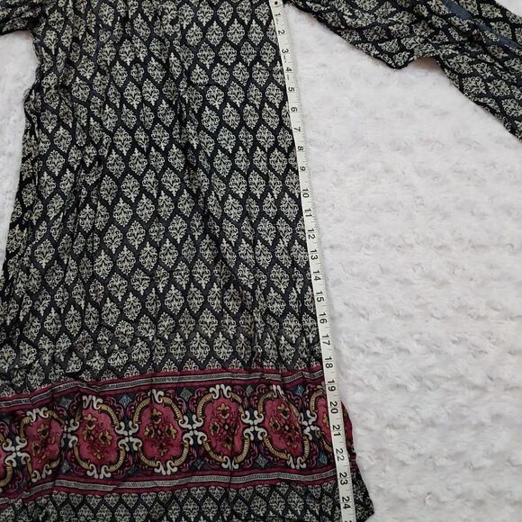 Duster with denim trim and split sides - Picture 11 of 13